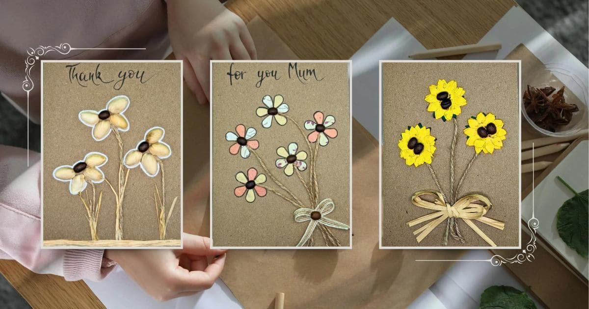 Unique Handmade Flower Card Design